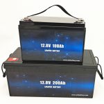 Deep Cycle LiFePO4 Solar Battery 12V 100Ah / 200Ah Golf Cart Litium Ion Battery