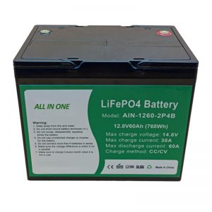 ALL IN ONE Cylindrisk 2000 sykluser litiumbatteri 12v60Ah batteripakke for energilagring