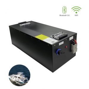fleksibel tilpasset LiFePO4 16S1P 48V 100Ah oppladbare batterier Akku for marinebåt og yachtbatteripakke med Bluetooth
